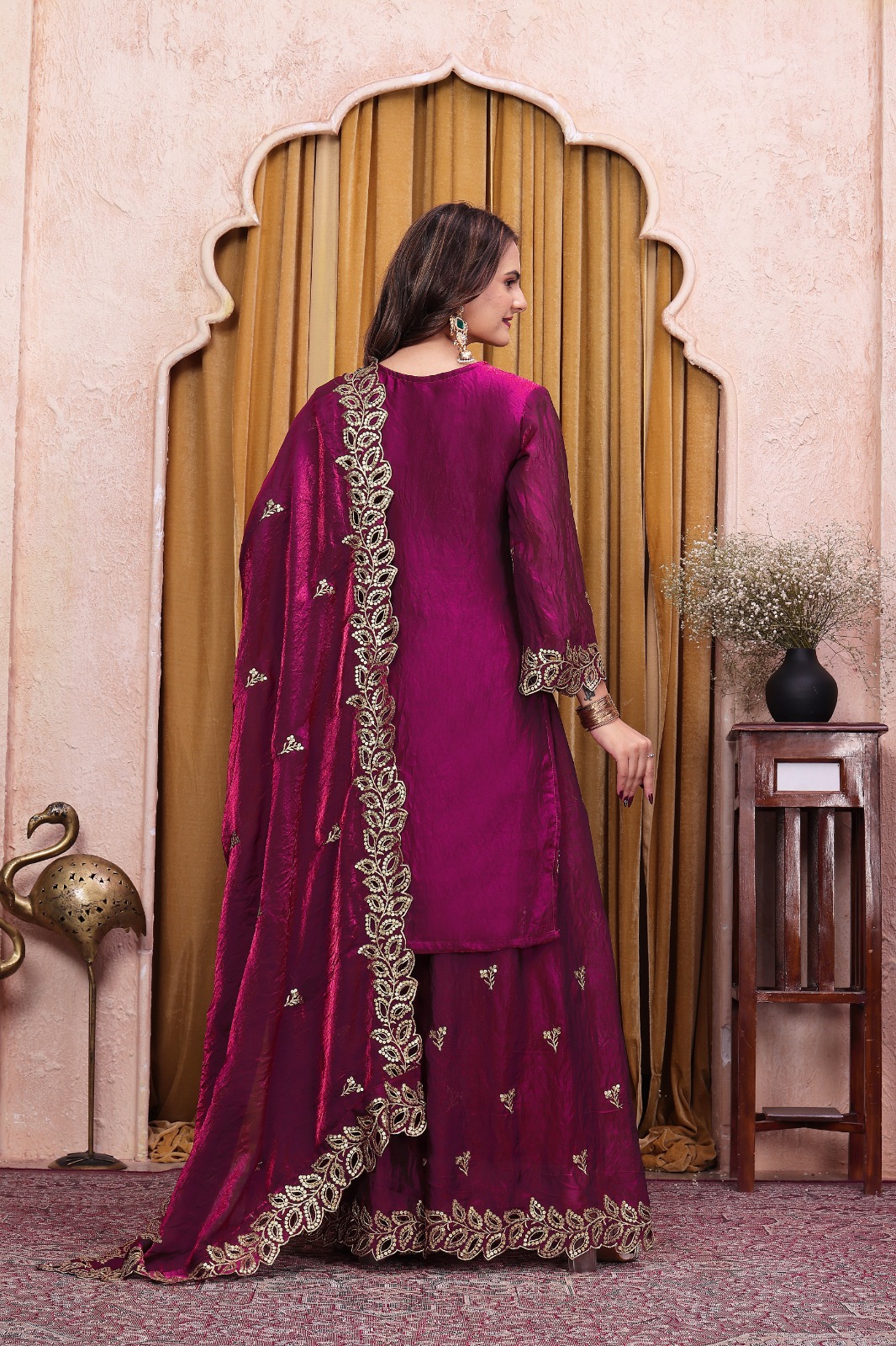 FE 141 Wine Fendy Silk Salwar Suit with Mirror Work & Embroidery Work. Best Price ₹2449. Delivery 4-6 Working Days. Shop now. | Jump Suits, Salwar suit, Casual Suits, Creative suits, Designer Suits, Palazzo Suits, Party Wear Suits, Patiala Suits, Straight Suits