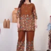 DIVA 137 Brown Pure Cotton Kantha work Elegant Kurti with Designer Work. Price 1749 - Delivery 4-6 Working Days. Shop now. | Kurti, Bollywood Kurti, Creative Kurtis, Designer Kurti, Party Wear Kurti, Selfie Kurti