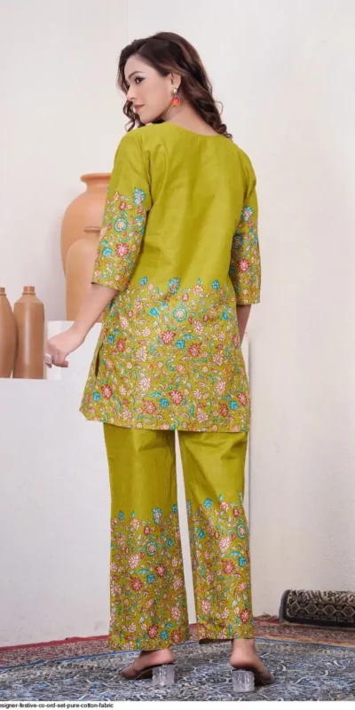 DIVA 137 Mehendi Pure Cotton Kantha work Elegant Kurti with Designer Work. Price 1749 - Delivery 4-6 Working Days. Shop now. | Kurti, Bollywood Kurti, Creative Kurtis, Designer Kurti, Party Wear Kurti, Selfie Kurti