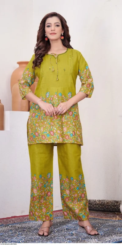 DIVA 137 Mehendi Pure Cotton Kantha work Elegant Kurti with Designer Work. Price 1749 - Delivery 4-6 Working Days. Shop now. | Kurti, Bollywood Kurti, Creative Kurtis, Designer Kurti, Party Wear Kurti, Selfie Kurti