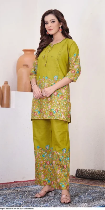 DIVA 137 Mehendi Pure Cotton Kantha work Elegant Kurti with Designer Work. Price 1749 - Delivery 4-6 Working Days. Shop now. | Kurti, Bollywood Kurti, Creative Kurtis, Designer Kurti, Party Wear Kurti, Selfie Kurti
