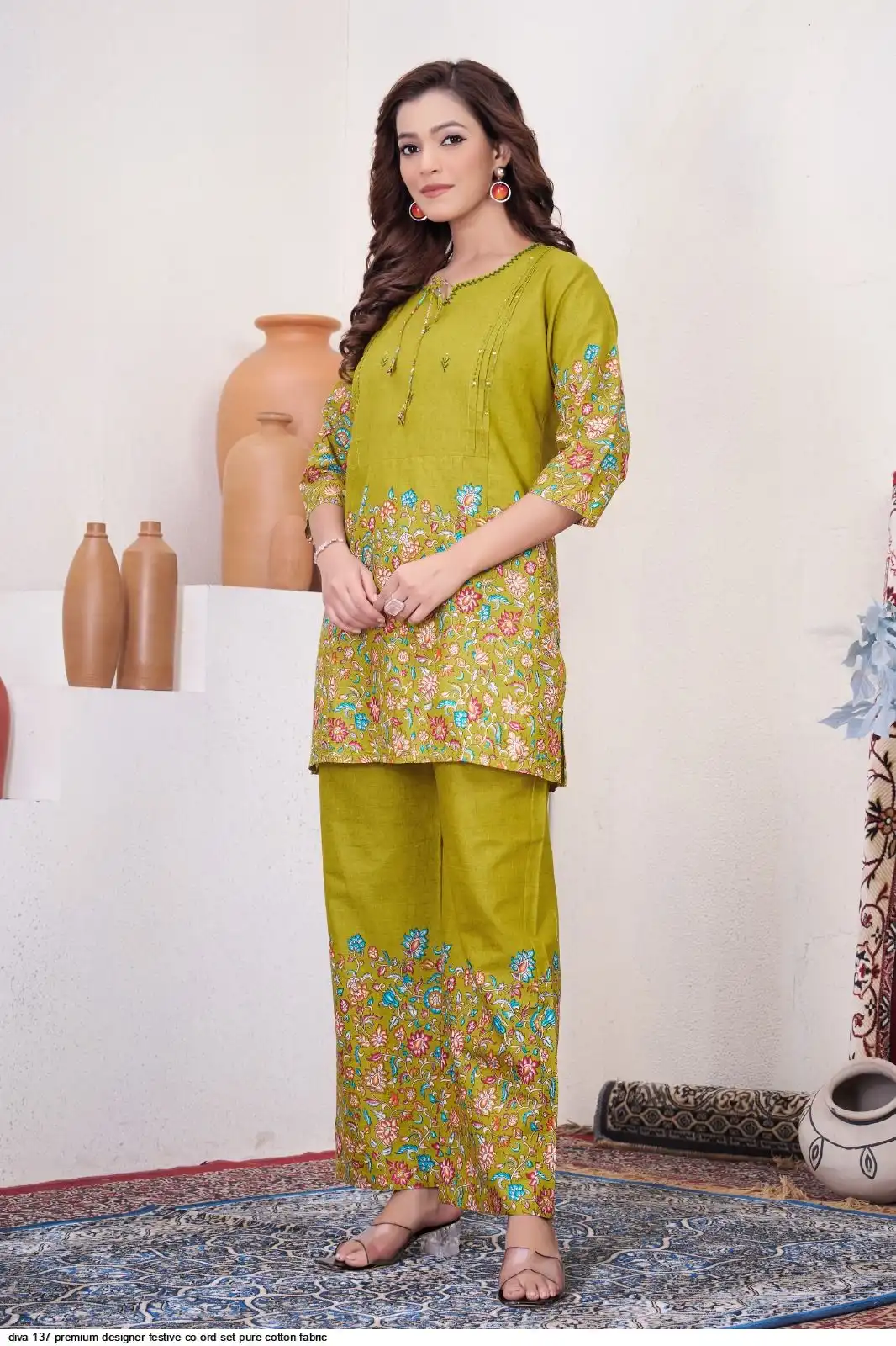 DIVA 137 Mehendi Pure Cotton Kantha work Elegant Kurti with Designer Work. Price 1749 - Delivery 4-6 Working Days. Shop now. | Kurti, Bollywood Kurti, Creative Kurtis, Designer Kurti, Party Wear Kurti, Selfie Kurti