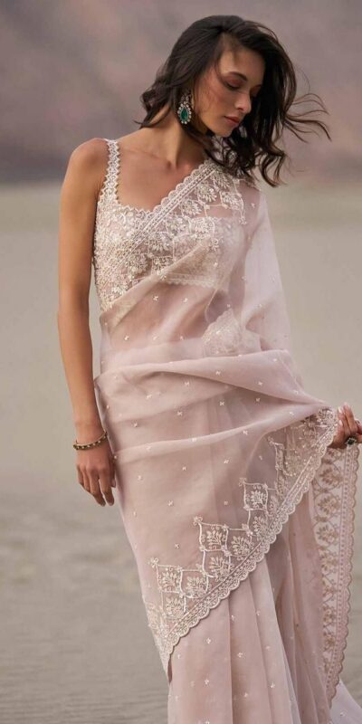 JR 650 in Off White Tabby Organza Sequins Work & Embroidery Work Saree . Available at ₹1899 only. Delivery 4-6 Working Days. Shop now. | Designer Sarees, Modern Digital sarees, Sarees, Bollywood Sarees, Creative Sarees, Embroidered Sarees, Ethnic Saree, Party Wear Sarees