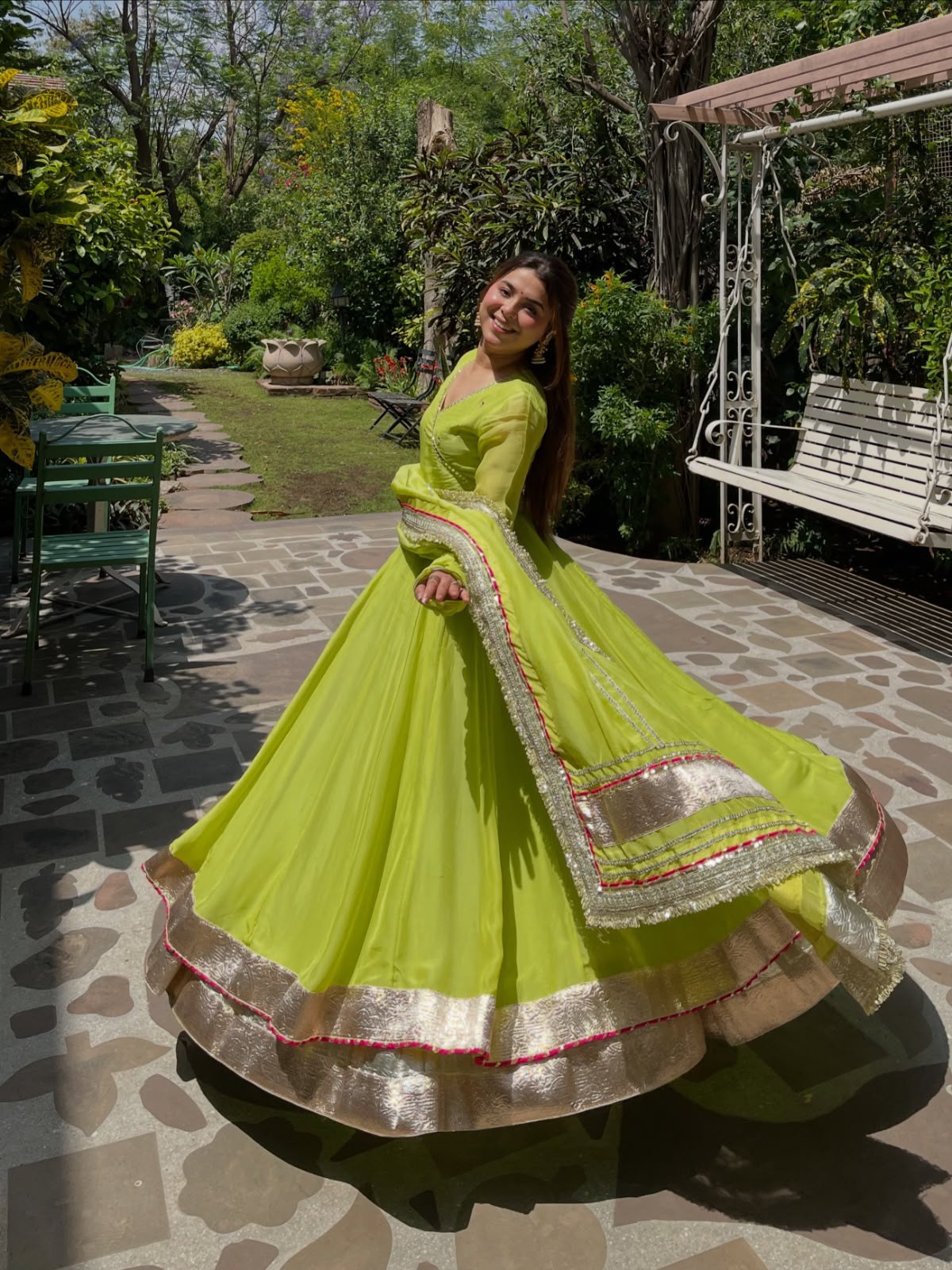 RTC 6048 Parrot Green | Parrot Tabby Organza Silk Gown with Hand Work & Mirror Work. Special Price ₹2549. Delivery 4-6 Working Days. Shop now. | Gowns, Bollywood Gowns, Creative Gowns, Designer Gowns, Embroidered Gowns, Party Wear Gowns