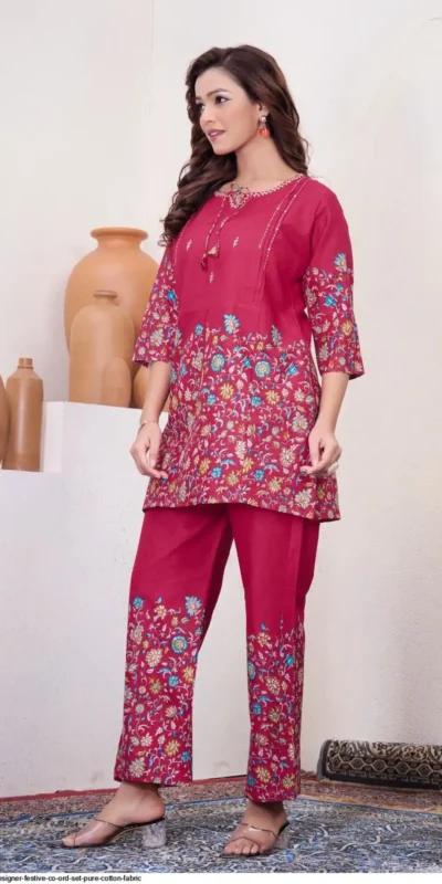 DIVA 137 Pink Pure Cotton Kantha work Elegant Kurti with Designer Work. Price 1749 - Delivery 4-6 Working Days. Shop now. | Kurti, Bollywood Kurti, Creative Kurtis, Designer Kurti, Party Wear Kurti, Selfie Kurti