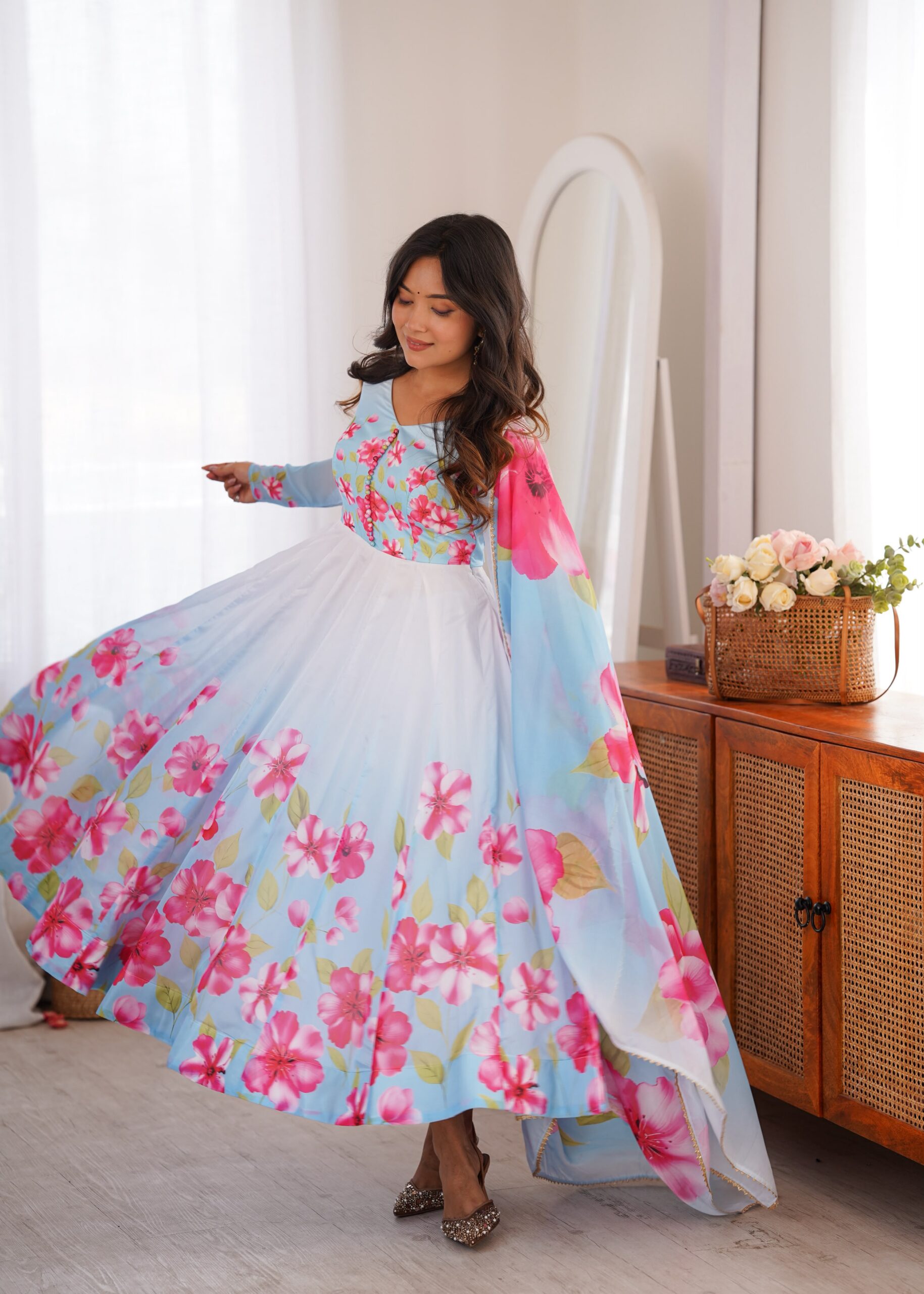 KB 308 Sky Blue Sky Blue Organza Silk Salwar Sui Perfect for Wedding, Party, Housewarming, Ganesh Chaturthi, Reception – t. Affordable Price ₹1999. Delivery | Anarkali Suits, Bollywood Anarkali, Creative-Anarkali, Designer Anarkali, Embroidered Anarkali, Party Wear Anarkali