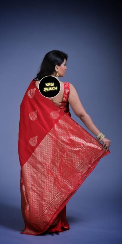 KP 2072 Red Color Yellow Soft Lichi Silk Saree with Jacquard Work. Best Price ₹1299. Delivery 4-6 Working Days. Shop now. | Designer Sarees, Modern Digital sarees, Sarees, Bollywood Sarees, Creative Sarees, Embroidered Sarees, Ethnic Saree, Party Wear Sarees