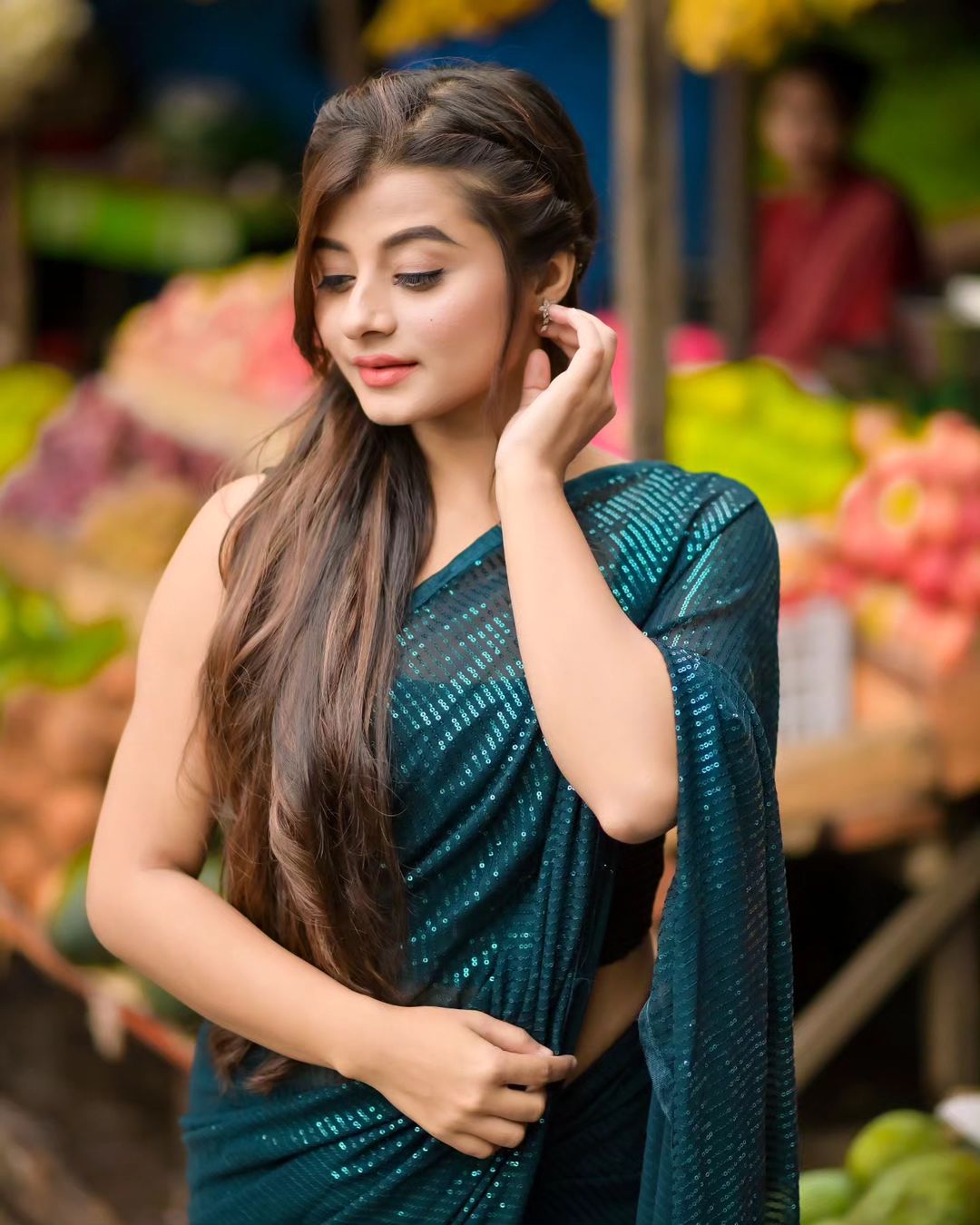 BT 176 Teal Color Georgette Saree l with Sequins Work. Wedding Festive Deal ₹1599. Delivery 4-6 Working Days. Online Shop now. | Designer Sarees, Modern Digital sarees, Sarees, Bollywood Sarees, Creative Sarees, Embroidered Sarees, Ethnic Saree, Party Wear Sarees