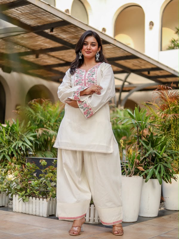 NSR 898 Off White Khadi Cotto Salwar Suit with Embroidery Work & Lace Work. Available at ₹1749 only. Delivery 4-6 Working Days. Shop now. | Jump Suits, Salwar suit, Casual Suits, Creative suits, Designer Suits, Palazzo Suits, Party Wear Suits, Patiala Suits, Straight Suits