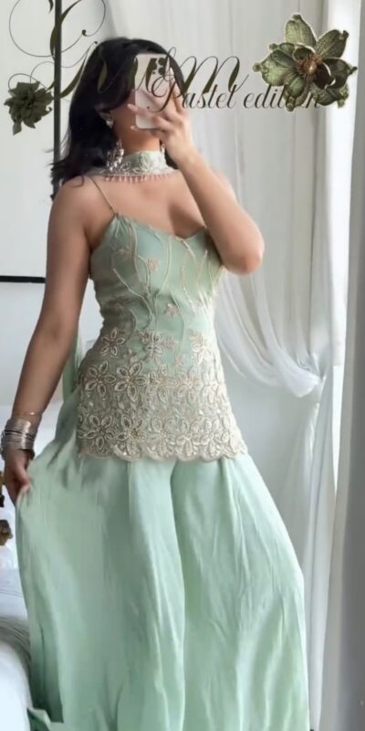 PST 1200 Pista Faux Georgette Salwar Suit erfect for Wedding, Party, Mehendi, Pongal, Reception – . Available at ₹1899 only. Delivery 4-6 Working Days | Jump Suits, Salwar suit, Casual Suits, Creative suits, Designer Suits, Palazzo Suits, Party Wear Suits, Patiala Suits, Straight Suits