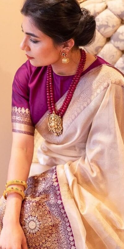 KPR 284 Off White Soft Lichi Silk Saree with Lace Work & Lace Border. Introductory Price ₹1549. Delivery 4-6 Working Days. Shop now. | Designer Sarees, Modern Digital sarees, Sarees, Bollywood Sarees, Creative Sarees, Embroidered Sarees, Ethnic Saree, Party Wear Sarees