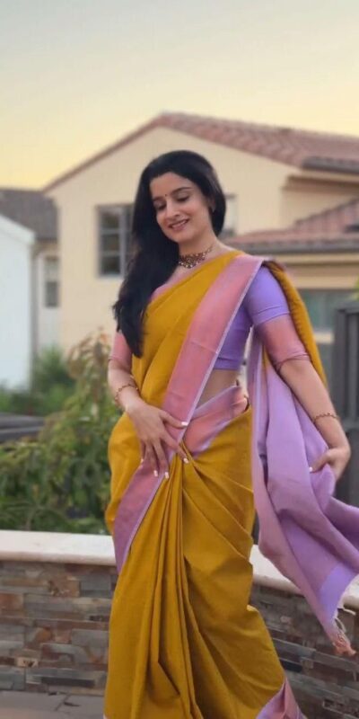 KP 6061 Mustered Color Soft Lichi Silk Saree with Jacquard Work. Best Price ₹1349. Delivery 4-6 Working Days. Online Shop now. | Designer Sarees, Modern Digital sarees, Sarees, Bollywood Sarees, Creative Sarees, Embroidered Sarees, Ethnic Saree, Party Wear Sarees