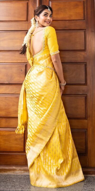 KPR 248 Yellow Soft Lichi Silk Saree with Lace Work & Lace Border. Introductory Price ₹1349. Delivery 4-6 Working Days. Shop now. | Designer Sarees, Modern Digital sarees, Sarees, Bollywood Sarees, Creative Sarees, Embroidered Sarees, Ethnic Saree, Party Wear Sarees