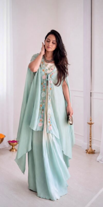 BB 70 Sky Blue Sky Blue Banglory Silk Dhoti Suit with Embroidery Work & Sequins Work. Grab it for ₹1999. Delivery 4-6 Working Days. Shop now. | Jump Suits, Salwar suit, Casual Suits, Creative suits, Designer Suits, Palazzo Suits, Party Wear Suits, Patiala Suits, Straight Suits