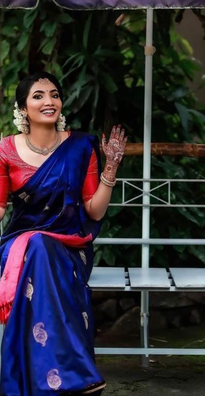 KP 2053 Blue in Soft Lichi Silk Jacquard Work Designer Work Saree . Exclusive Offer ₹1249. Delivery 4-6 Working Days. Shop now. | Designer Sarees, Modern Digital sarees, Sarees, Bollywood Sarees, Creative Sarees, Embroidered Sarees, Ethnic Saree, Party Wear Sarees