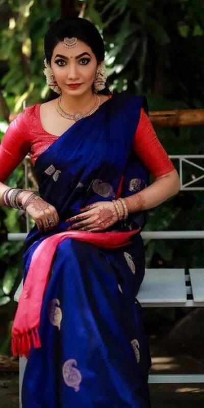 KP 2053 Blue in Soft Lichi Silk Jacquard Work Designer Work Saree . Exclusive Offer ₹1249. Delivery 4-6 Working Days. Shop now. | Designer Sarees, Modern Digital sarees, Sarees, Bollywood Sarees, Creative Sarees, Embroidered Sarees, Ethnic Saree, Party Wear Sarees