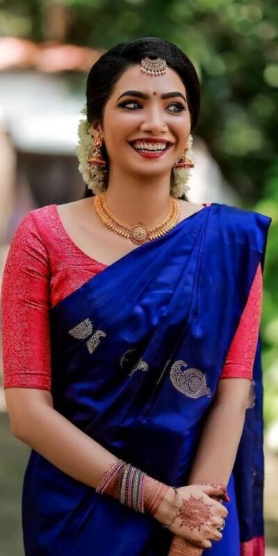 KP 2053 Blue in Soft Lichi Silk Jacquard Work Designer Work Saree . Exclusive Offer ₹1249. Delivery 4-6 Working Days. Shop now. | Designer Sarees, Modern Digital sarees, Sarees, Bollywood Sarees, Creative Sarees, Embroidered Sarees, Ethnic Saree, Party Wear Sarees