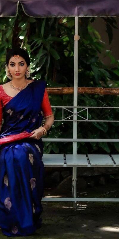 KP 2053 Blue in Soft Lichi Silk Jacquard Work Designer Work Saree . Exclusive Offer ₹1249. Delivery 4-6 Working Days. Shop now. | Designer Sarees, Modern Digital sarees, Sarees, Bollywood Sarees, Creative Sarees, Embroidered Sarees, Ethnic Saree, Party Wear Sarees