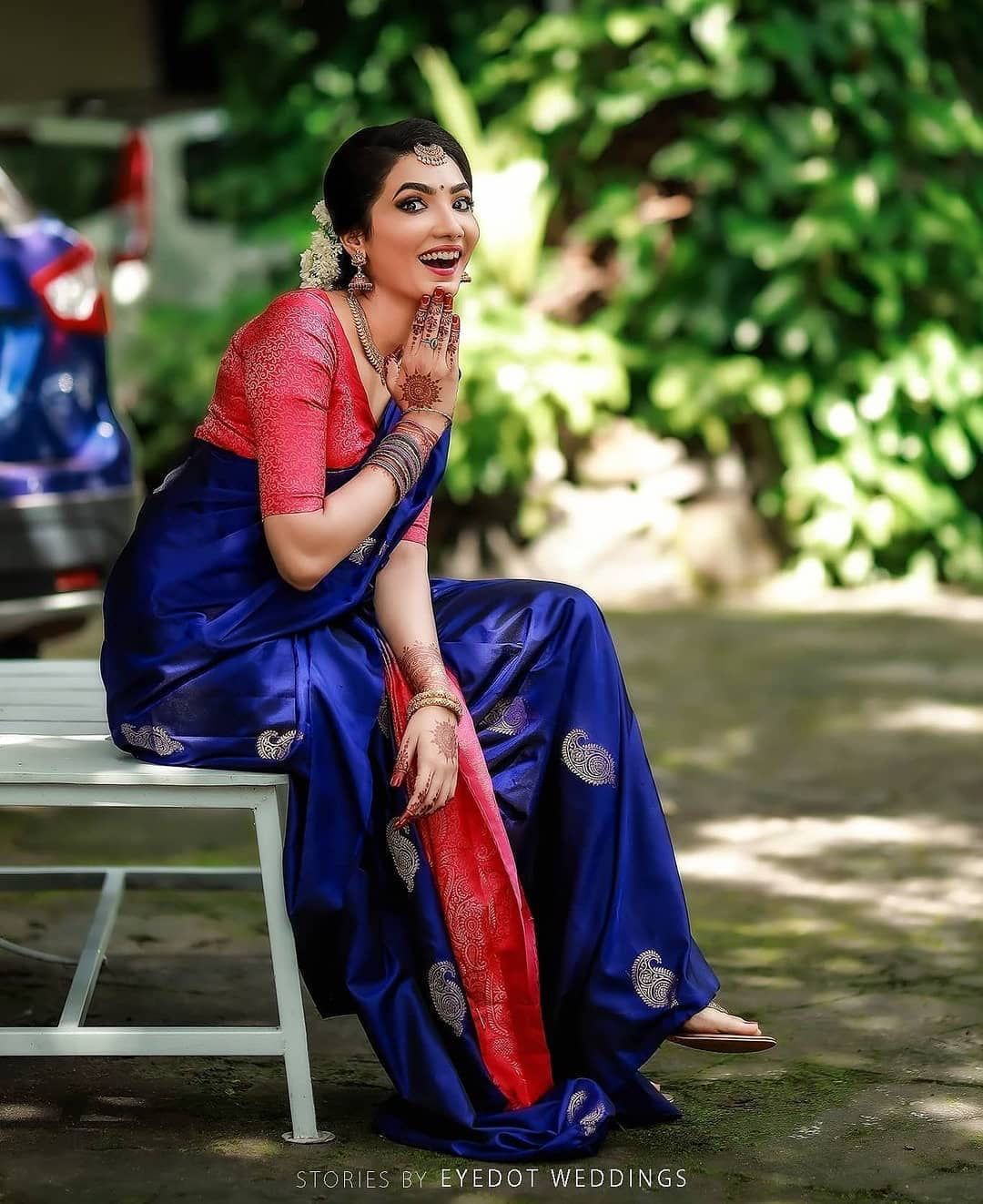 KP 2053 Blue in Soft Lichi Silk Jacquard Work Designer Work Saree . Exclusive Offer ₹1249. Delivery 4-6 Working Days. Shop now. | Designer Sarees, Modern Digital sarees, Sarees, Bollywood Sarees, Creative Sarees, Embroidered Sarees, Ethnic Saree, Party Wear Sarees