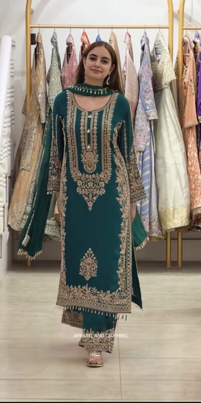 SR 1716 Teal Colour Faux Georgette Salwar Suit with Lace Work. Introductory Price ₹2449. Delivery 4-6 Working Days. Shop now. | Jump Suits, Salwar suit, Casual Suits, Creative suits, Designer Suits, Palazzo Suits, Party Wear Suits, Patiala Suits, Straight Suits