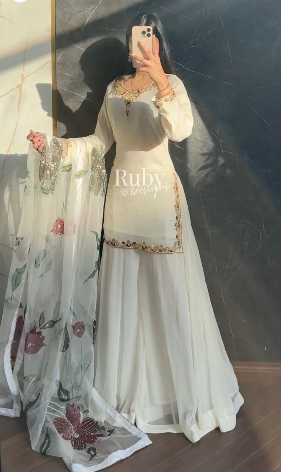 WW 1263 Off White Faux Georgette Salwar Suit with Mirror Work & Embroidery Work. Get it for ₹2149. Delivery 4-6 Working Days. Shop now. | Jump Suits, Salwar suit, Casual Suits, Creative suits, Designer Suits, Palazzo Suits, Party Wear Suits, Patiala Suits, Straight Suits