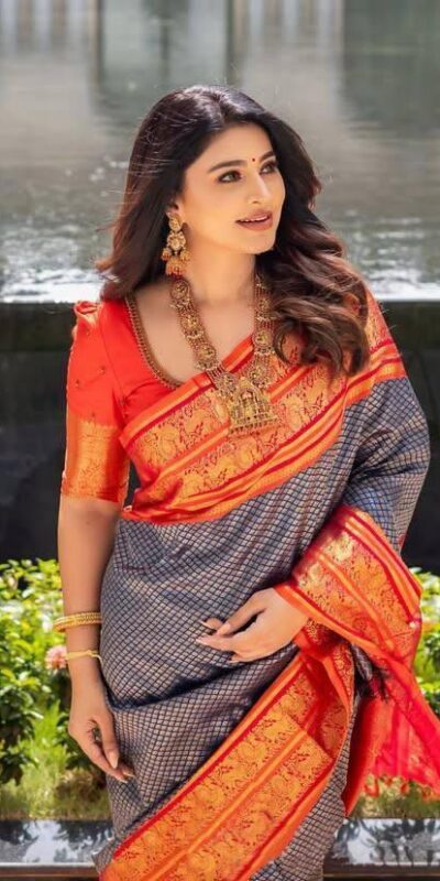 KPR 274 Grey Soft Lichi Silk Saree with Lace Work & Lace Border. Introductory Price ₹1649. Delivery 4-6 Working Days. Shop now. | Designer Sarees, Modern Digital sarees, Sarees, Bollywood Sarees, Creative Sarees, Embroidered Sarees, Ethnic Saree, Party Wear Sarees
