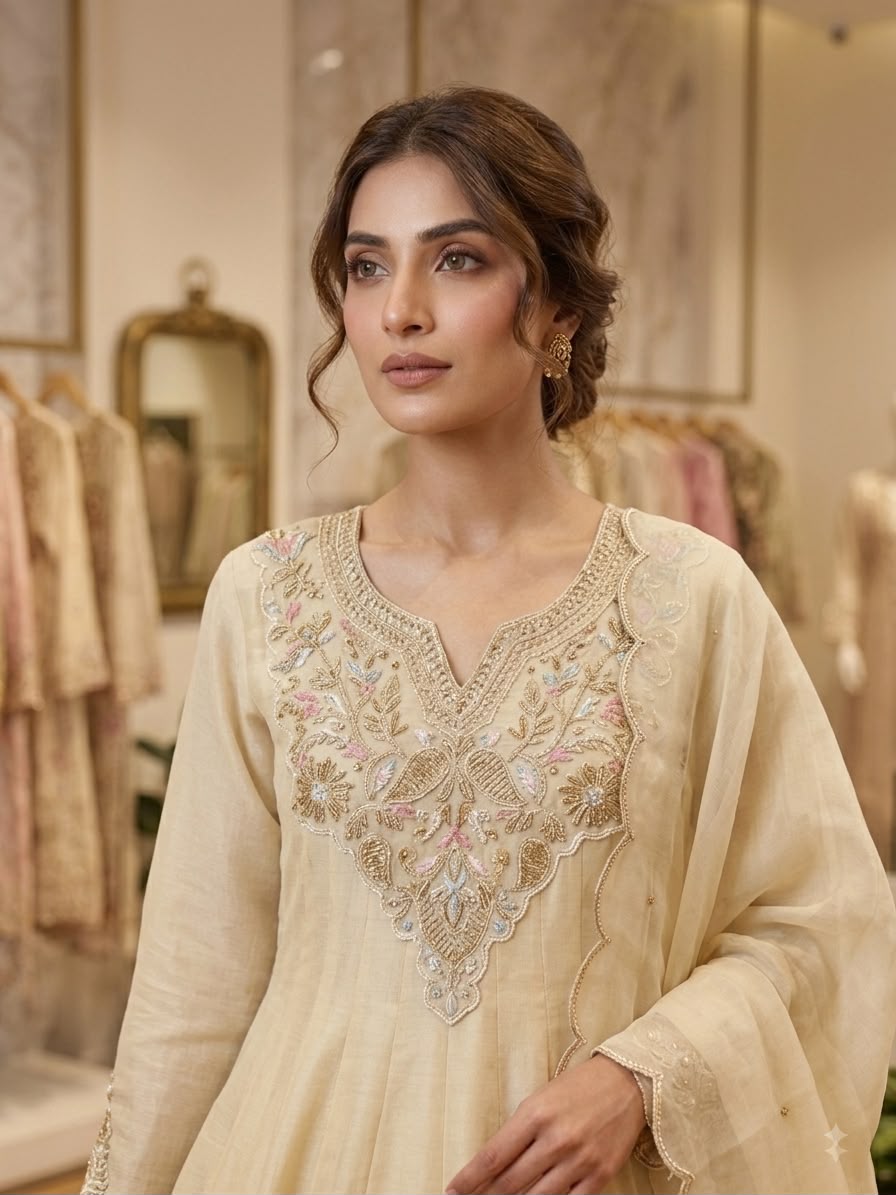 LG 2135 Off White in Cos Moss Mirror Work & Embroidery Work Salwar Suit . Festive Deal ₹2799. Delivery 4-6 Working Days. Shop now. | Jump Suits, Salwar suit, Casual Suits, Creative suits, Designer Suits, Palazzo Suits, Party Wear Suits, Patiala Suits, Straight Suits