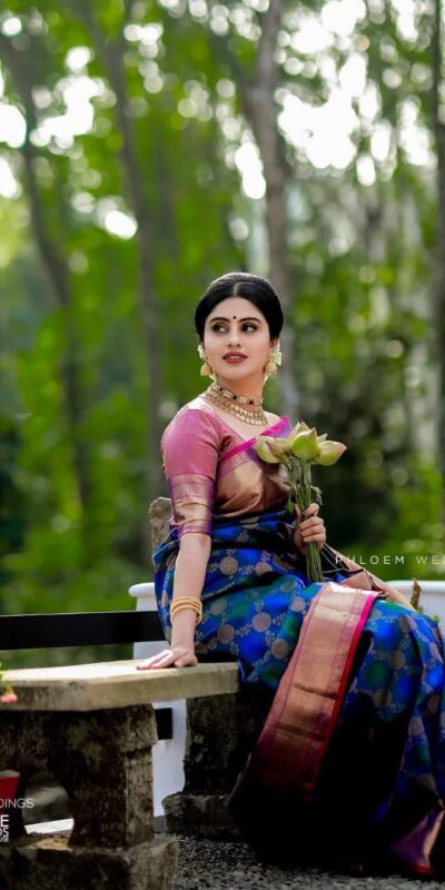 KPR 113 Royal Blue Soft Lichi Silk Saree with Lace Work & Lace Border. Introductory Price ₹1649. Delivery 4-6 Working Days. Shop now. | Designer Sarees, Modern Digital sarees, Sarees, Bollywood Sarees, Creative Sarees, Embroidered Sarees, Ethnic Saree, Party Wear Sarees