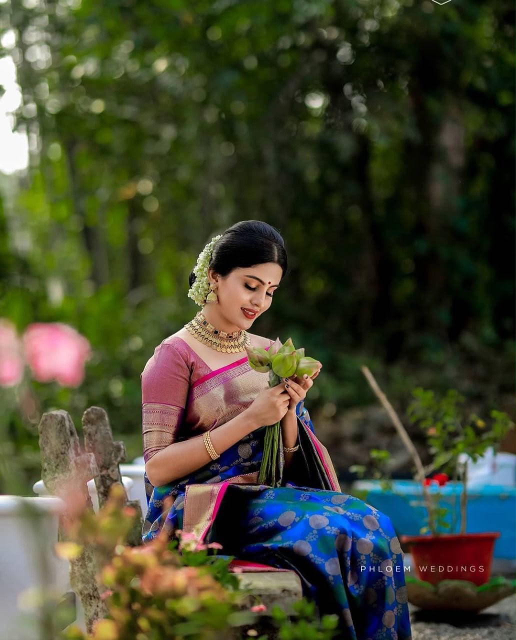 KPR 113 Royal Blue Soft Lichi Silk Saree with Lace Work & Lace Border. Introductory Price ₹1649. Delivery 4-6 Working Days. Shop now. | Designer Sarees, Modern Digital sarees, Sarees, Bollywood Sarees, Creative Sarees, Embroidered Sarees, Ethnic Saree, Party Wear Sarees