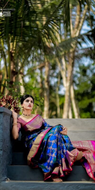 KPR 113 Royal Blue Soft Lichi Silk Saree with Lace Work & Lace Border. Introductory Price ₹1649. Delivery 4-6 Working Days. Shop now. | Designer Sarees, Modern Digital sarees, Sarees, Bollywood Sarees, Creative Sarees, Embroidered Sarees, Ethnic Saree, Party Wear Sarees