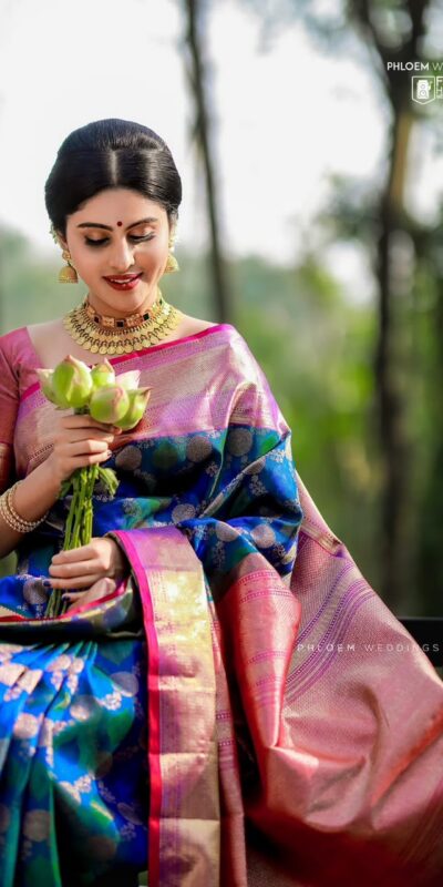 KPR 113 Royal Blue Soft Lichi Silk Saree with Lace Work & Lace Border. Introductory Price ₹1649. Delivery 4-6 Working Days. Shop now. | Designer Sarees, Modern Digital sarees, Sarees, Bollywood Sarees, Creative Sarees, Embroidered Sarees, Ethnic Saree, Party Wear Sarees