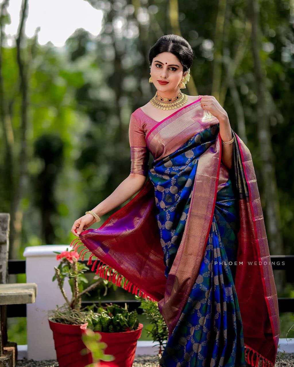 KPR 113 Royal Blue Soft Lichi Silk Saree with Lace Work & Lace Border. Introductory Price ₹1649. Delivery 4-6 Working Days. Shop now. | Designer Sarees, Modern Digital sarees, Sarees, Bollywood Sarees, Creative Sarees, Embroidered Sarees, Ethnic Saree, Party Wear Sarees