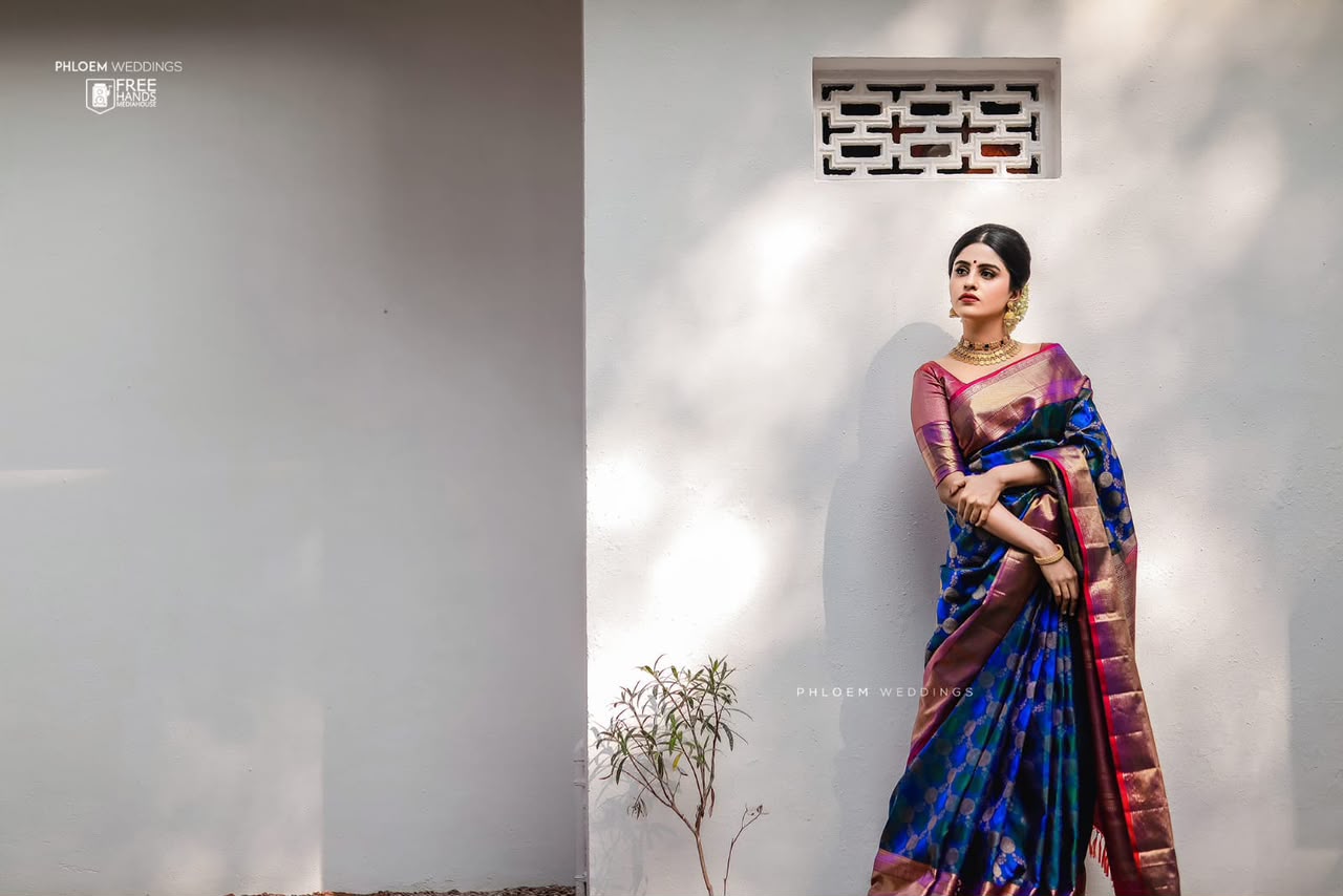 KPR 113 Royal Blue Soft Lichi Silk Saree with Lace Work & Lace Border. Introductory Price ₹1649. Delivery 4-6 Working Days. Shop now. | Designer Sarees, Modern Digital sarees, Sarees, Bollywood Sarees, Creative Sarees, Embroidered Sarees, Ethnic Saree, Party Wear Sarees
