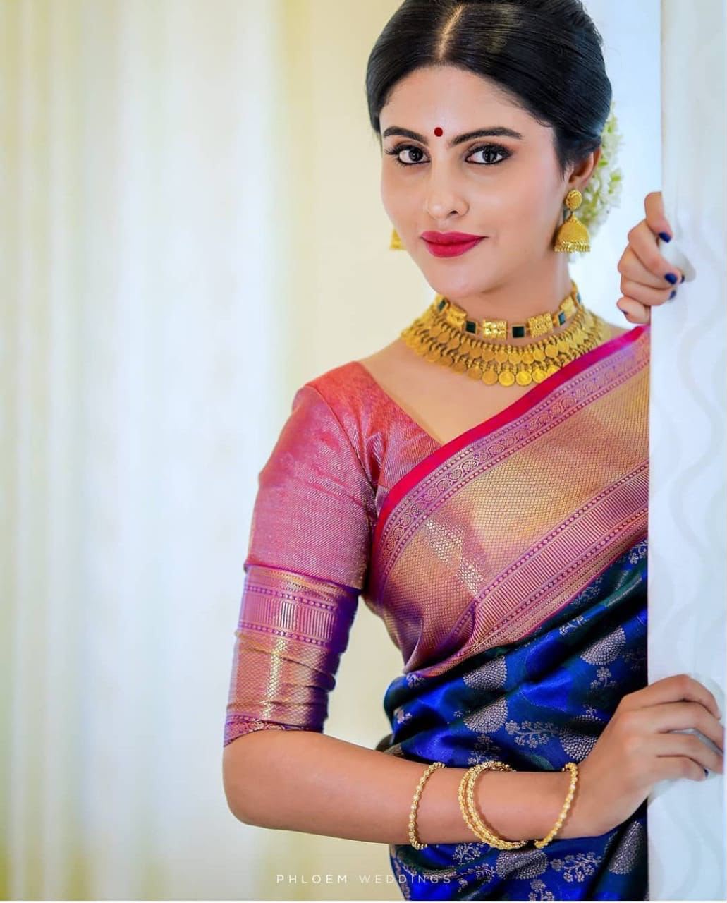 KPR 113 Royal Blue Soft Lichi Silk Saree with Lace Work & Lace Border. Introductory Price ₹1649. Delivery 4-6 Working Days. Shop now. | Designer Sarees, Modern Digital sarees, Sarees, Bollywood Sarees, Creative Sarees, Embroidered Sarees, Ethnic Saree, Party Wear Sarees