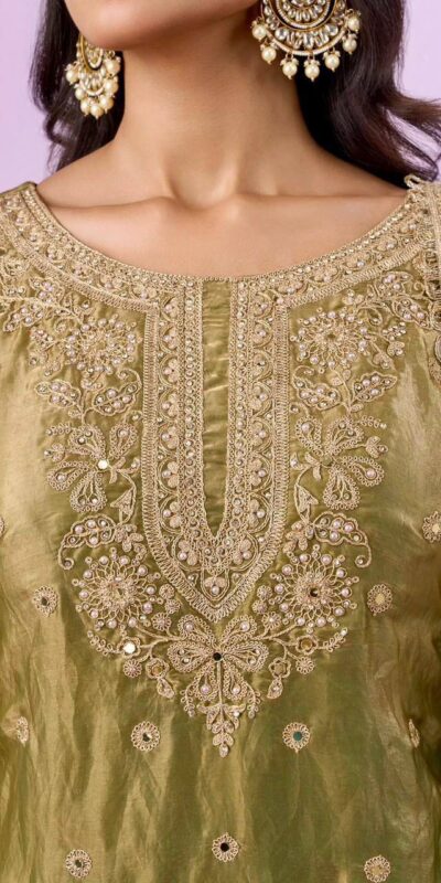 ZD 10016 Mehandi Fendy Silk Salwar Suitwith Embroidery Work & Lace Work. Now at just ₹2399. Delivery 4-6 Working Days. Shop now. | Jump Suits, Salwar suit, Casual Suits, Creative suits, Designer Suits, Palazzo Suits, Party Wear Suits, Patiala Suits, Straight Suits