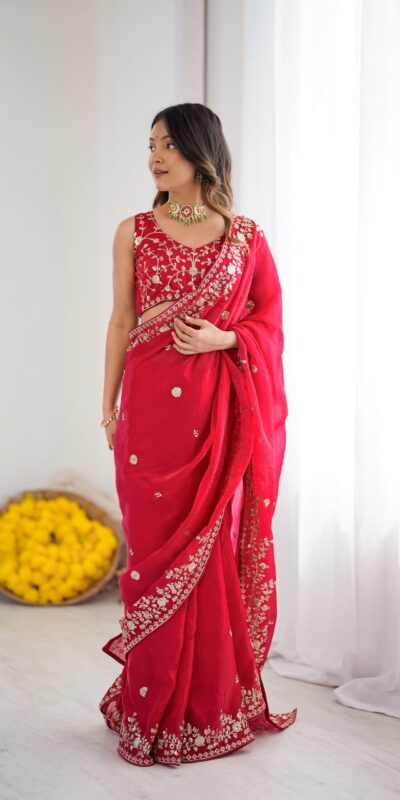 SP 89 Pink Color Fendy Silk Saree With Sequins Work. Wedding, Party, Festive, Events Get it for ₹1799. Delivery 4-6 Working Days. Online Best Shop now. | Designer Sarees, Modern Digital sarees, Sarees, Bollywood Sarees, Creative Sarees, Embroidered Sarees, Ethnic Saree, Party Wear Sarees