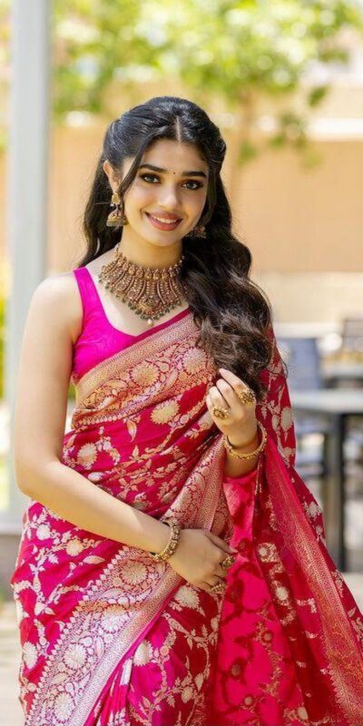 KP 6016 Pink Color Soft Lichi Silk Jacquard On All Over Saree Casual, Party Wear, Wedding, Events Etc. Expected Delivery 4-6 Working Days @1549/- | Designer Sarees, Modern Digital sarees, Sarees, Bollywood Sarees, Creative Sarees, Embroidered Sarees, Ethnic Saree, Party Wear Sarees