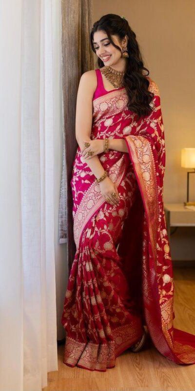 KP 6016 Pink Color Soft Lichi Silk Jacquard On All Over Saree Casual, Party Wear, Wedding, Events Etc. Expected Delivery 4-6 Working Days @1549/- | Designer Sarees, Modern Digital sarees, Sarees, Bollywood Sarees, Creative Sarees, Embroidered Sarees, Ethnic Saree, Party Wear Sarees