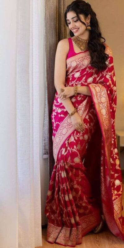 KP 6016 Pink Color Soft Lichi Silk Jacquard On All Over Saree Casual, Party Wear, Wedding, Events Etc. Expected Delivery 4-6 Working Days @1549/- | Designer Sarees, Modern Digital sarees, Sarees, Bollywood Sarees, Creative Sarees, Embroidered Sarees, Ethnic Saree, Party Wear Sarees