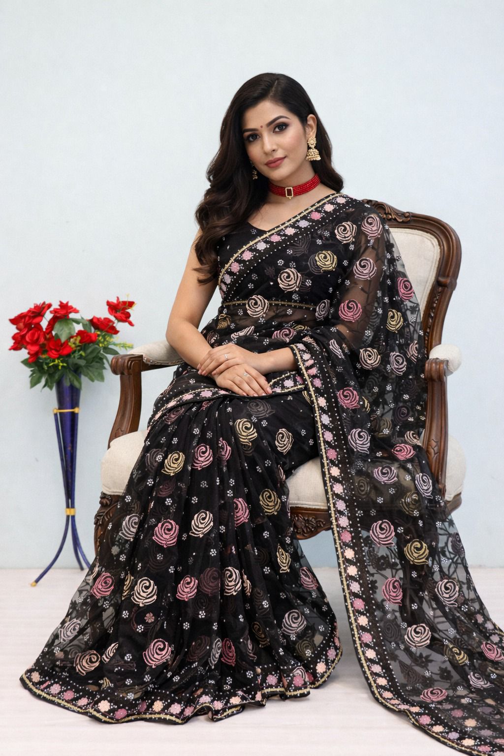 BT GULABO Black Color Butterfly Net 5mm Sequence Embroiderer Work Saree Casual, Wedding, Festive, Events . Expected Delivery 4-6 Working Days @2299/- only | Designer Sarees, Modern Digital sarees, Sarees, Bollywood Sarees, Creative Sarees, Embroidered Sarees, Ethnic Saree, Party Wear Sarees