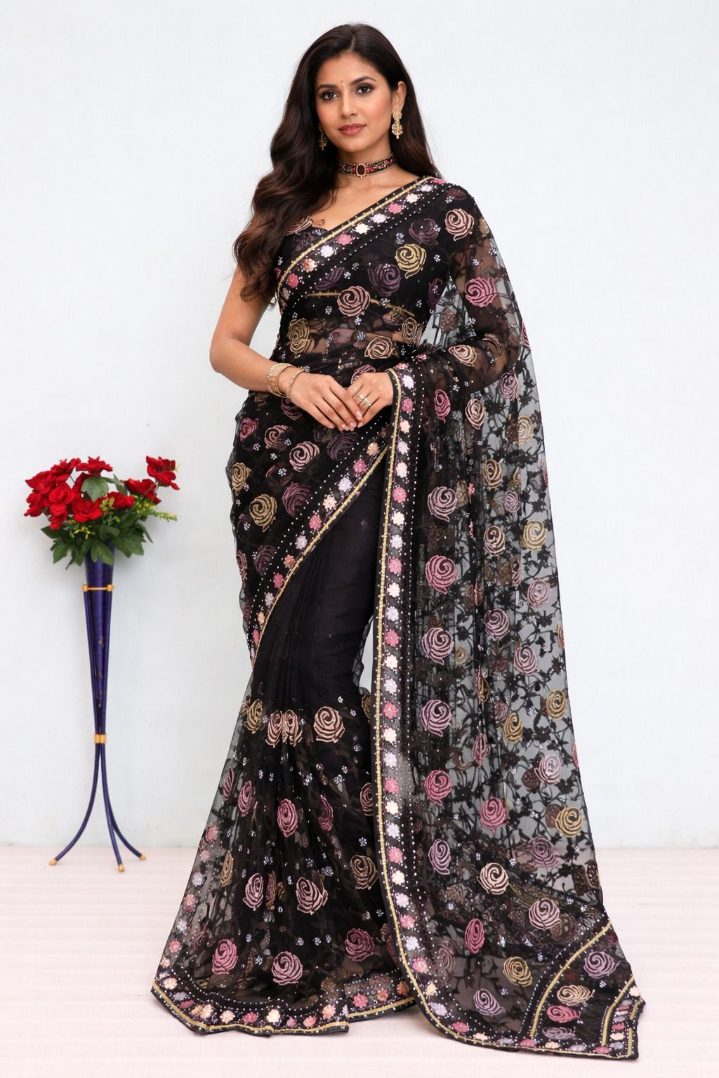 BT GULABO Black Color Butterfly Net 5mm Sequence Embroiderer Work Saree Casual, Wedding, Festive, Events . Expected Delivery 4-6 Working Days @2299/- only | Designer Sarees, Modern Digital sarees, Sarees, Bollywood Sarees, Creative Sarees, Embroidered Sarees, Ethnic Saree, Party Wear Sarees
