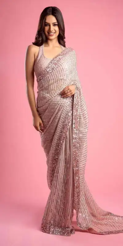 LG 1334 Pink Saree : Georgette Blouse : Phantom Silk Work : Sequence Embroidered Work On All Over The Saree Party, Wedding, @1999/- Only | Designer Sarees, Sarees, Bollywood Sarees, Creative Sarees, Embroidered Sarees, Ethnic Saree, Party Wear Sarees