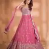 Pink Gown with Heavy Sequins Work