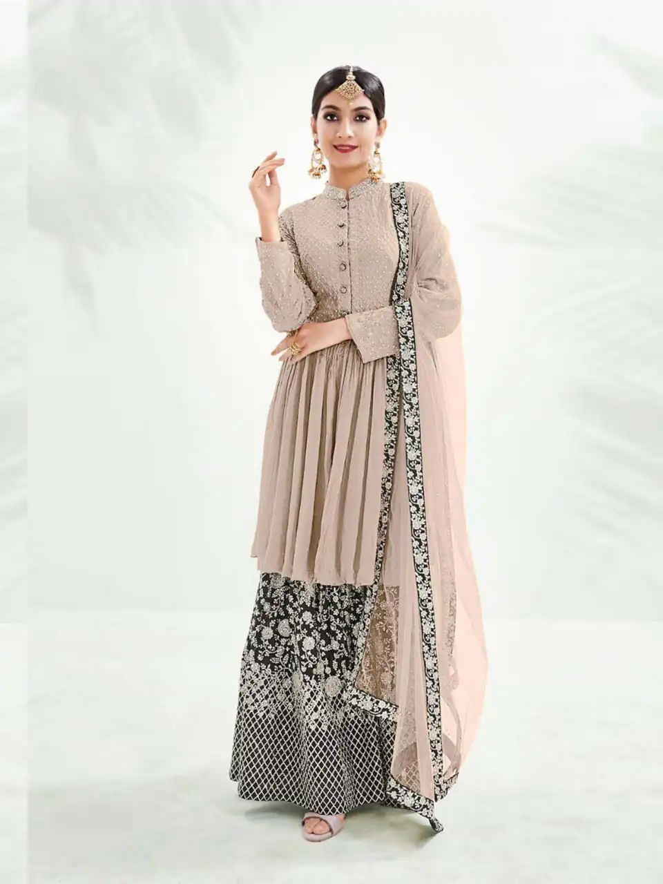 FC 1173 Cream Top : Georgette Work : Embroidery Work Dupatta : Heavy Net Inner : Santoon Wedding, Party, Festive, Events @2449/- | Salwar suit, Creative suits, Designer Suits, Palazzo Suits, Party Wear Suits, Straight Suits