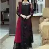 New Exclusive Black & Red Color Faux Georgette Salwar Suit