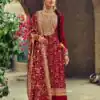 ??FC 1207 Red Top : Georgette Work : Embroidery Work Dupatta : Georgette Inner : Santoon Wedding, Party, Festive, Events @2199 | Salwar suit, Creative suits, Designer Suits, Palazzo Suits, Party Wear Suits, Straight Suits