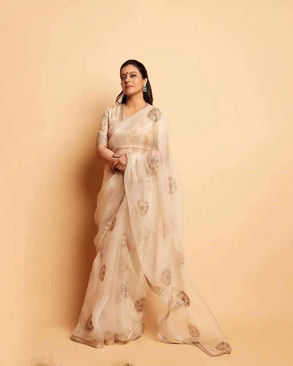 BT 1170 Cream Saree : Georgette Work : Embroidery With Sequence Work, Blouse : Banglory Silk Traditional Wear, Wedding Wear, Events Etc.@2099/- | Sarees, Bollywood Sarees, Creative Sarees, Designer Sarees, Embroidered Sarees, Modern Digital sarees