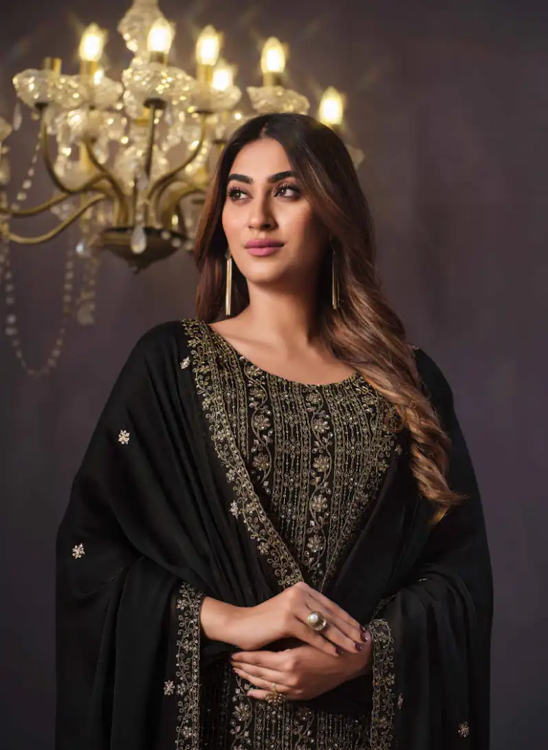 FC Vipul 5281 Black Heavy rangoli with coding sequence Embroidery Work salwar suit Casual, Wedding, Festive, Events Etc. @2599 | Salwar suit, Casual Suits, Creative suits, Designer Suits, Party Wear Suits, Straight Suits