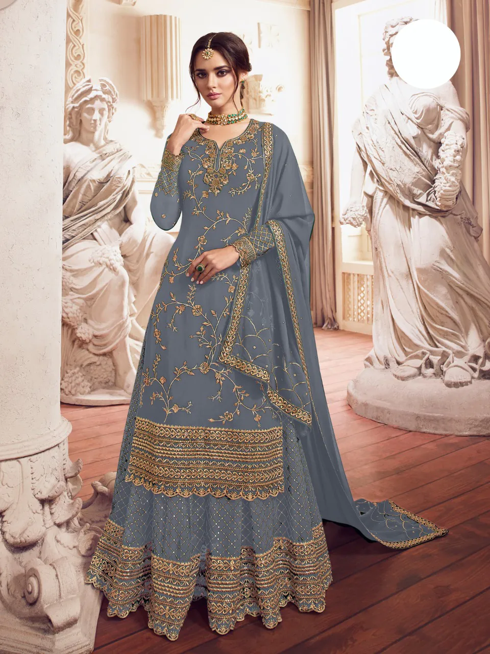 LT 4902 Grey color Georgette With Embroidery sequence Work Sharara Suit Wedding, Festive, Events Etc. Expected Delivery 4-6 Working Days @2099/- | Jump Suits, Salwar suit, Casual Suits, Creative suits, Designer Suits, Palazzo Suits, Party Wear Suits, Patiala Suits, Straight Suits
