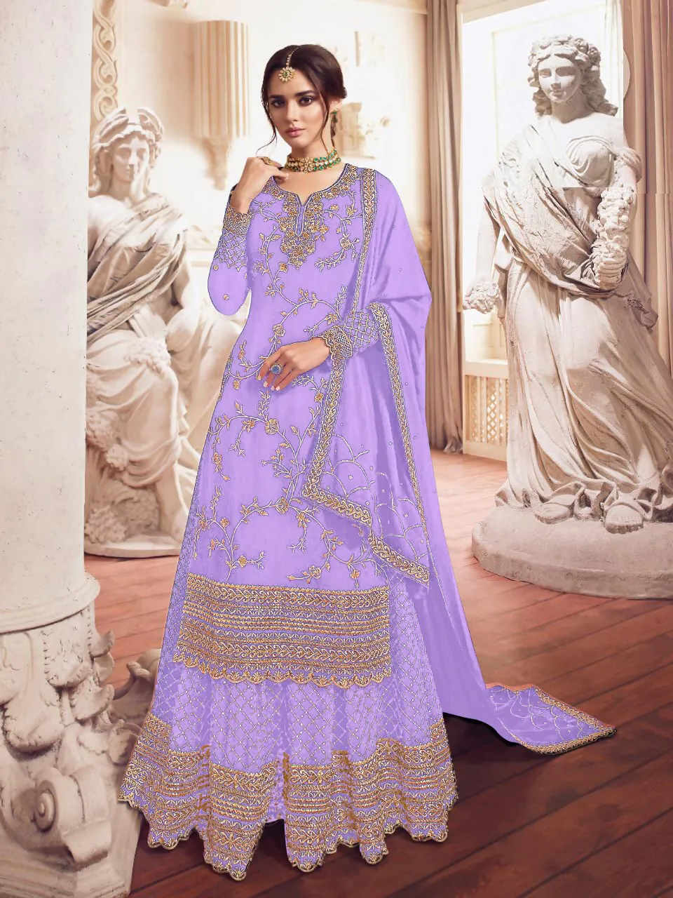 LT 4902 Purple color Georgette With Embroidery sequence Work Sharara Suit Wedding, Festive, Events Etc. Expected Delivery 4-6 Working Days @2099/- | Jump Suits, Salwar suit, Casual Suits, Creative suits, Designer Suits, Palazzo Suits, Party Wear Suits, Patiala Suits, Straight Suits